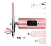 Pompe à air 7,4 V - Outil de pulvérisation pneumatique - Double fonction - Convient pour la peau - Pulvérisateur détaillé à l'oxygène - Pour projet de peinture artistique - Construction en alliage de