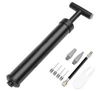 Pompe à air à ballon, gonfleur de sport manuel, compresseur portable de 25 x 5 cm, design de sortie haute pression, outil compact multifonction pour football, volley-ball, basket-ball, jeux