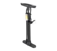 Pompe à air à main pour vélo - Aluminium argenté, gonflage rapide, design compact et portable, compatibilité des valves (/), pression intégrée | VTT, vélos de route, S
