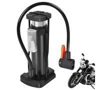 Pompe À Air À Pied du Vélo - Outil De Gonflement des Pneus De Sol, Manomètre en en Aluminium | Dispositif D'inflation Portable Antidérapant, Solution De Pompage Compact pour Les Pneus De Baske