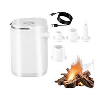 Pompe à air alimentée par batterie - 600 mAh pour camping, éclairage extérieur, petit compresseur d'air dégonflable, pour matelas, flotteurs de piscine, radeau, bateau, basket-ball, ballon de football