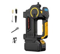 Pompe à air compacte pour pneus, compresseur à gonflage rapide - pompe à air sans fil avec manomètre numérique pour voiture, moto et équipement de sport, gonfleur de pneu