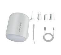 Pompe à air, Compresseur d'air sans Fil 3 Modes d'éclairage Pompe à air électrique Mini Pompe de gonflage et dégonflage(Blanc)