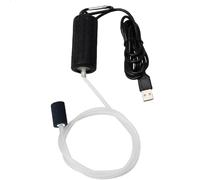 Pompe à air d'aquarium - Mini pompe à oxygène USB - Pompe à oxygène silencieuse - Économie d'énergie - Bulle d'oxygène - Avec pierre à air et tuyau en silicone à sortie unique