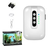 Pompe à air d'aquarium - Pompe à air rechargeable pour aquarium | Aérateur d'appât vivant portable pour poissons | Pompe à oxygène silencieuse | Aérateur rechargeable par USB pour réservoir d'eau