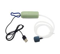 Pompe à air d'aquarium USB silencieuse - Mini oxygénateur portable - 5 V 1 W - Vert