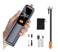 Pompe à air de voiture - ABS Electric Tire Inflateur - 60 W Compresseur d'air portable avec affichage numérique et manomètre - mini-pompe rechargeable sans fil pour voiture, vélo, moto et équipement s