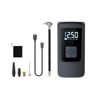 Pompe à air de voiture sans fil, compresseur d'air portable, gonfleur de pneu électrique, écran numérique LCD, moto, vélo (sac alimenté et filaire)
