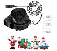 Pompe à Air Électrique 12V - Pompe Électrique 1,5A pour Articles Gonflables | Ventilateur de Remplacement Gonflable avec Adaptateur & 3 Lampes LED | Souffleur Puissant en ABS pour Décorations & Figuri