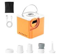 Pompe à air électrique 2 en 1 pour gonfler et dégonfler - Mini pompe à air avec batterie 2400 mAh - Pompe à air électrique avec 5 buses - Pompe pour matelas pneumatique de camping - Bouée de natation