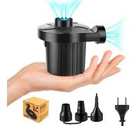 Pompe à air électrique, 240V/50W Gonfleur Dégonfleur, Mini Pompe à air électrique avec 3 Buses d'air, Gonfleur Dégonfleur Électrique pour Matelas Gonflables, Piscines Gonflables et Cercle de Natation