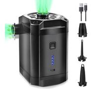 Pompe à air électrique à batterie, 5200 mAh, rechargeable, 2 en 1, mini pompe électrique avec USB, 3 buses d'air pour matelas gonflable, canapé, piscine, bateau gonflable