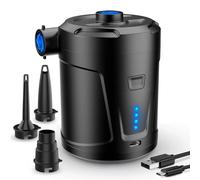 Pompe à air électrique - Batterie Rechargeable - 5200 mAh - Piscine pour Enfant - Mini Pompe à air électrique avec 3 Buses d'air - Gonfleur Rapide pour Bateau pneumatique/Matelas pneumatique