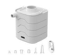 Pompe à air électrique | Dégonfleur avec 6 buses - Gonfleur à remplissage rapide | pour coussins de camping en plein air, bateaux, bouée de natation, canapé, piscine