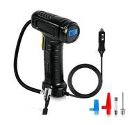 Pompe à air électrique, gonfleur de pneu portable, compresseur d'air pour allume-cigare 150 psi, pompe à pneu électrique avec lampe de poche LED et adaptateur à 3 buses pour voiture, moto, vélo