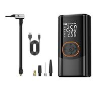 Pompe à air électrique, gonfleur intelligent sans fil, compresseur rechargeable de 150 psi, portable, 4 modes prédéfinis avec lampe de poche LED, idéal pour vélo, balle, voiture, moto, extérieur et