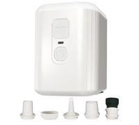 Pompe à air électrique - Gonfleur portable | Pompe électrique 4,5 kPa pour gonflables, matelas d'air, flotteurs de piscine, camping, tapis de couchage, sacs sous vide, 3 buses, noir, remplissage