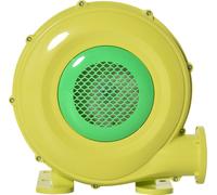 Pompe à air électrique Outsunny 450W Pompe à air pour château gonflable Ventilateur avec poignée Soufflerie permanente légère et portable pour jouets gonflables ABS Jaune+Vert 35 x 26 x 33,5 cm