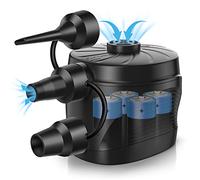 Pompe à air électrique, pompe à air alimentée par piles pour matelas gonflable, camping, piscine pataugeoire, jouets de plage, matelas à air, gonfler, dégonfler les pompes à air avec 3 buses d'air