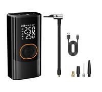 Pompe à air électrique portable - Gonfleur intelligent pour moto avec 3 éclairages 4 modes | Appareil de compresseur d'air compact rechargeable | Outil de gonflage multifonctionnel pour