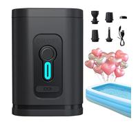 Pompe À Air Électrique Rechargeable - Gonfleur Haut Débit 200 L/Min, Batterie 700 MAh Avec Câble De Type C, Kit De 5 Buses Pour Flotteurs De Piscine | Pompe À Air Pour Sacs De Rangement Sous Vide, Mat
