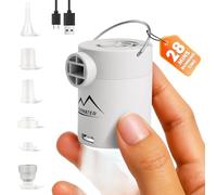 Pompe à air gonflable portable pour piscine - 5 kPa - Mini pompe électrique de gonflage sous vide pour matelas gonflables - Pompes à flotteur pour matelas à piles - Petites pompes rechargeables pour
