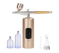 Pompe à air haute efficacité 7,4 V avec poignée ergonomique pour réhydratation des soins de la peau et projets artistiques professionnels, kit d'aérographe multifonctionnel
