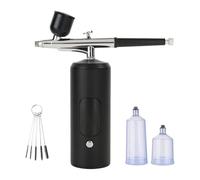 Pompe à air haute efficacité 7,4 V avec poignée ergonomique pour réhydratation des soins de la peau et projets artistiques professionnels, kit d'aérographe multifonctionnel