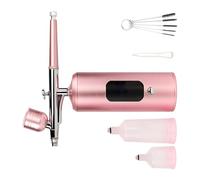 Pompe à air haute efficacité 7,4 V avec poignée ergonomique pour réhydratation des soins de la peau et projets artistiques professionnels, kit d'aérographe multifonctionnel