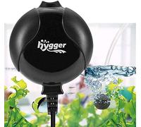 Pompe à air hygger, Ultra-silencieuse (<35 dB), Puissante (1,5 W), Équipée d'un caillou à air et d'un tuyau de silice, pour aquarium et nano-aquarium