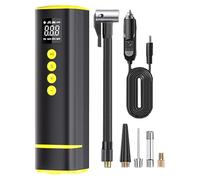 Pompe à air, infranteur de pneus sans Fil, 6,69x2x1,92 Pouces compresseur Portable Rechargeable, manomètre électrique, aérateur de Roue pour Moto, Camion, vélo, Voiture, véhicule, Roues et balles