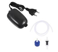 Pompe à Air Oxygène pour Aquarium Rs290 3w, Noir ABS | Débit 1,2 L/min, Performance Stable, Haute Efficacité D’oxygénation, pour Bac et Poissons