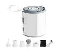 Pompe à air, Pompe à air électrique avec Lampe de Camping, Mini Pompe Portable for Matelas pneumatique(Grijs)