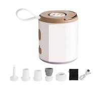 Pompe à air, Pompe à air électrique avec Lampe de Camping, Mini Pompe Portable for Matelas pneumatique(Khaki)