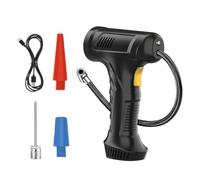 Pompe à air portable - 12 V - Ailes de câble - Gonfleur de pneu - Gonfleur de véhicule numérique - Rechargeable - Avec affichage de l'écran - Arrêt automatique - Machine de remplissage légère pour