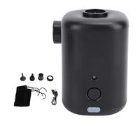 Pompe à Air Portable Électrique, Gonfleur/Dégonfleur Compact, Batterie 3000mAh, Blanc - Gonflage Rapide, Accessoires Polyvalents, Parfait pour Camping Extérieur (Noire)
