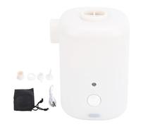 Pompe à Air Portable Électrique, Gonfleur et Dégonfleur Compact, 3000mAh, Multi Usage pour Matelas Gonflable et Anneau de Natation - Portable et Léger, Charge USB et Prise (Blanche)