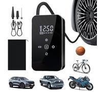 Pompe À Air Portable pour Pneus,Pompe À Air Électrique Écran Tactile | Compresseur Électrique Rechargeable Accessoire Automobile pour Camion Voyage Moto Voiture Garage Camping-Car VTT Maison Montagn