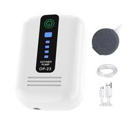 Pompe à air portable USB pour systèmes hydroponiques, petites pompes aérateurs silencieuses avec sortie puissante pour poissons extérieurs, bassins, aquariums, utilisation en oxygène 10,5 x 7,1 x 4,6