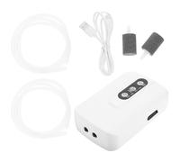 Pompe à Air pour Aquarium à Puce Intelligente, Double Usage DC 2w | Grand Débit D’air, Plastique et Silicone, Blanc, pour Fish Tank, Accessoire Aquarium Poisson
