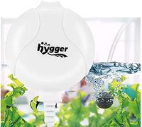 Pompe à air pour aquarium Hygger, ultra-silencieuse - 35 dB, 1,5 W - équipée de pierre à air et tuyau de silice pour aquariums