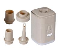 Pompe à air pour articles gonflables - Équipement manuel multifonction rechargeable portable - Pompe à air avec 4 buses - Pour camping, randonnée, voyage, plage, camping, piscine