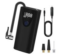 Pompe à air pour pneus de voiture - Compresseur d'air portable rechargeable - Compresseur de pneu, gonfleur pour vélo, moto, voiture, vélo, ballon