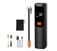 Pompe à Air pour Pneus de Voiture,Petit Compresseur de Pneux avec Manomètre | Compresseur de Pneux Rechargeable pour Voiture SUV Pick-up Scooter | Camping Voyage Garage Gonflage Matelas Moto Basketbal