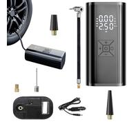 Pompe à air pour pneus de voiture - Pompe à vélo électrique de 150 PSI avec lectures de pression en temps réel | Accessoires de voiture, pompe à air intelligente pour pneus de voiture, gonfleur de