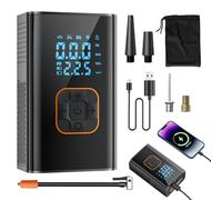 Pompe à Air Pour Pneus De Voiture - Portable Rechargeable 10,3 Bar - Pompe De Compresseur D'Air De Voiture Avec Manomètre | Pour Voyage Voyage Voyage En Plein Air Balles Jouets Gonflables