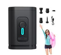 Pompe à air rechargeable - Accessoires gonflables - Pompe électrique compacte de 7,4 V avec débit d'air de 200 l/min - 5 adaptateurs de buse - Silencieux ≤ 80 dB - Parfait pour les voyages, la maison