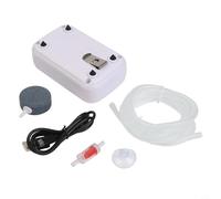 Pompe à air rechargeable avec batterie lithium-ion pour aquarium avec mode double trou et faible bruit de moins de 28 dB pour aquariums et seaux (8000 mAh)