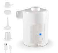 Pompe À Air Rechargeable Portable - 5000 Pa, 450 L/Min, 4 Buses, pour Matelas Gonflable, Bateau, Camping, Piscine, Sac Vide