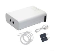 Pompe à air silencieuse pour aquarium avec double sortie pour une distribution uniforme de l'oxygène et des pierres à air 2000 mAh